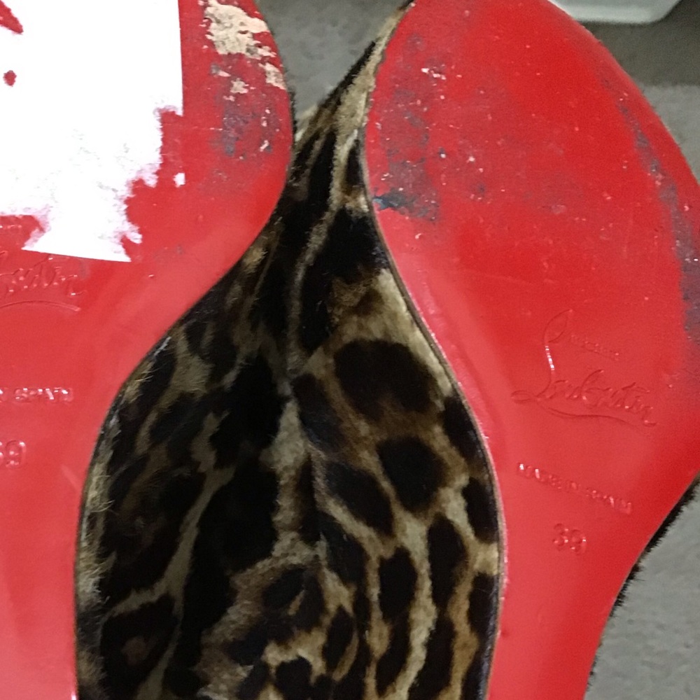 ❌SOLD🙁Christian Louboutin Animal Print Wedges - Picture 7 of 8